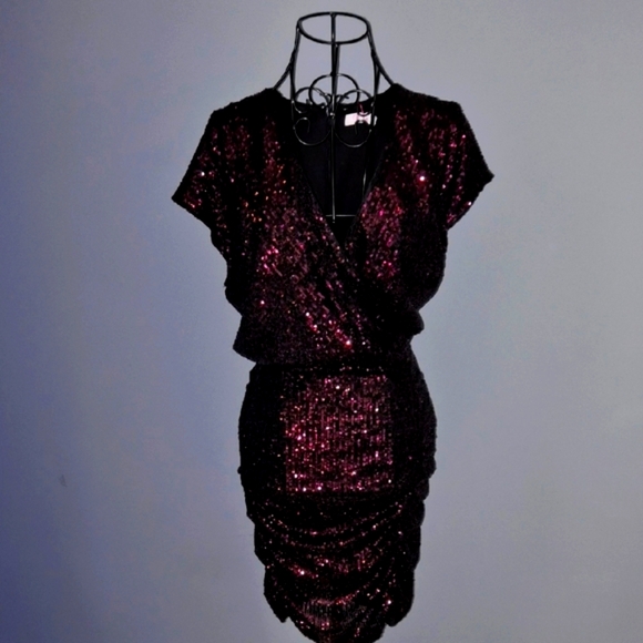Parker Dresses & Skirts - Parker Sequin Mini Dress in Deep Purple